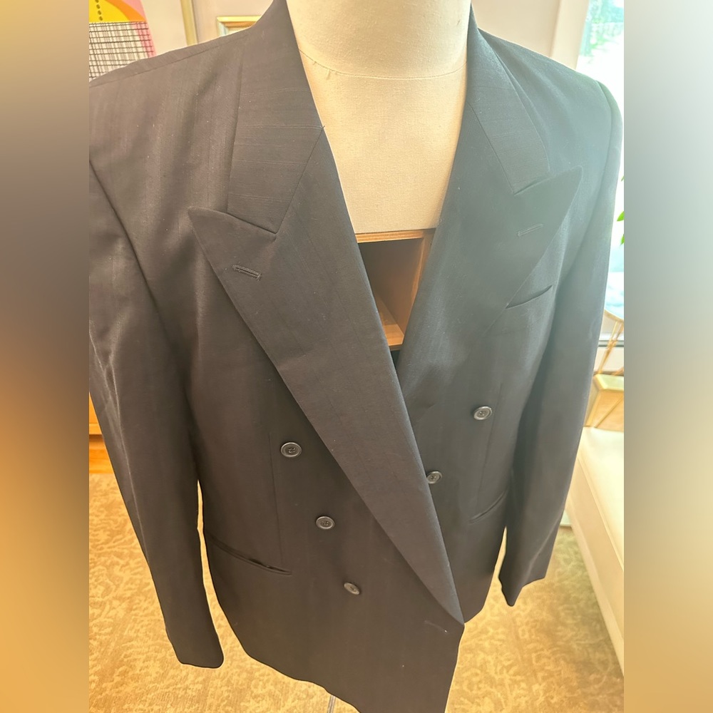 Jonathan Raffale Black Double Breasted Blazer 40R